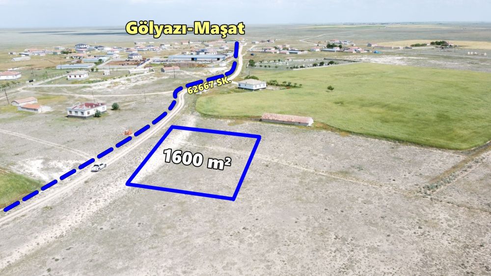 CİHANBEYLİ / GÖLYAZI-MAŞAT'TA 1600 m² HARİKA FIRSAT ARSA