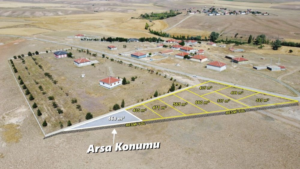 HESAPLI YATIRIM İLE KONYA / CİHANBEYLİ'DE 468 m² KONUT İMARLI ARSA