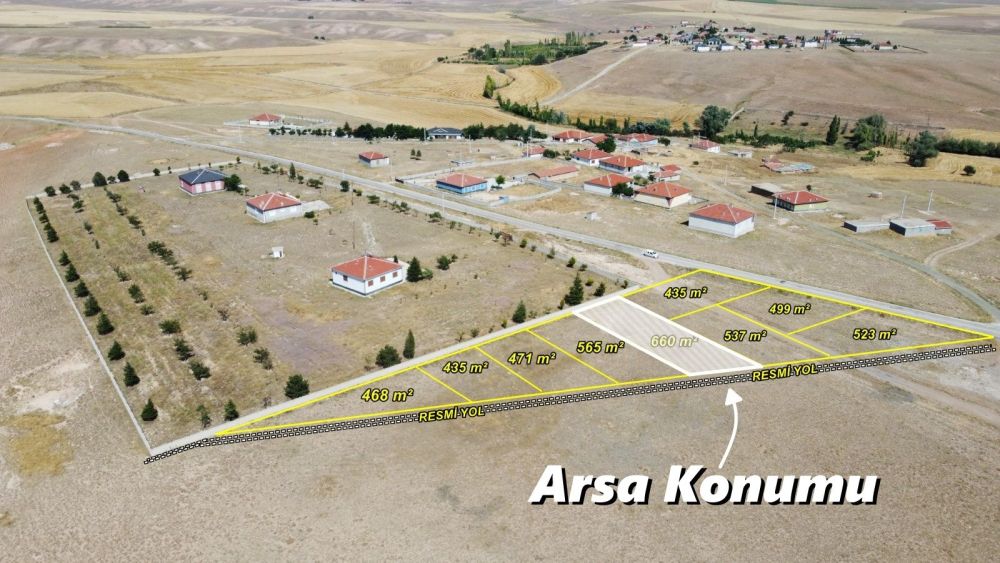 KONYA / CİHANBEYLİ'DE HESAPLI YATIRIM FIRSATI 660 m² KONUT İMARLI ARSA