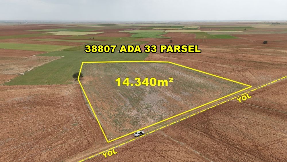 KONYA / MERAM / KAYHÜYÜK DA 14.340 m² MÜSTAKİL TARLA