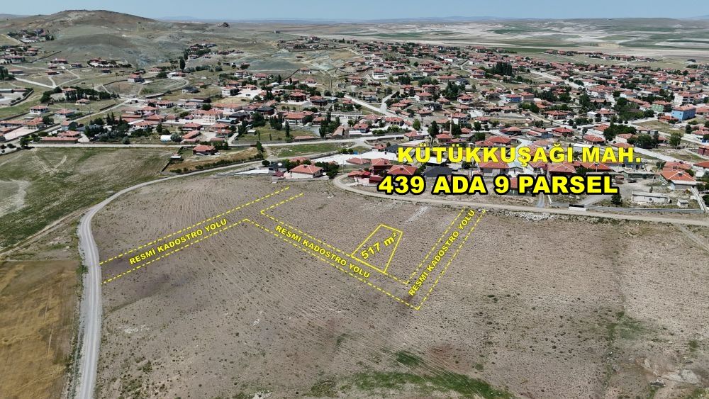 KONYA / CİHANBEYLİ / KÜTÜKUŞAĞI 517 m² FIRSAT KONUT İMARLI ARSA