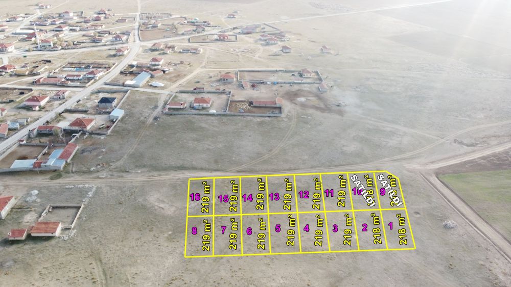 KONYA / CİHANBEYLİ / GÜNYÜZÜ MAHALLESİNDE 218 m² HİSSELİ TAPULU KONUT İMARLI ARSA 